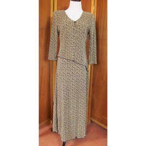 Vintage Connected Apparel Asymmetrical Crinkle Faux Wrap Office/Party/Dress N/S